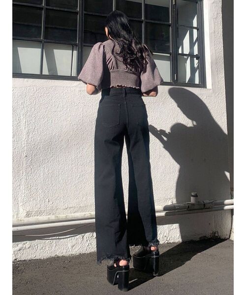 EMODA（エモダ）の「シャーリングミニトップ（シャツ/ブラウス・レディース・ホワイト/ブラック/パープル/ブルー・FREE）」の16枚目の写真