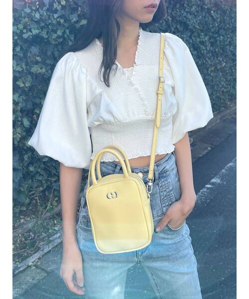 EMODA（エモダ）の「シャーリングミニトップ（シャツ/ブラウス・レディース・ホワイト/ブラック/パープル/ブルー・FREE）」の18枚目の写真