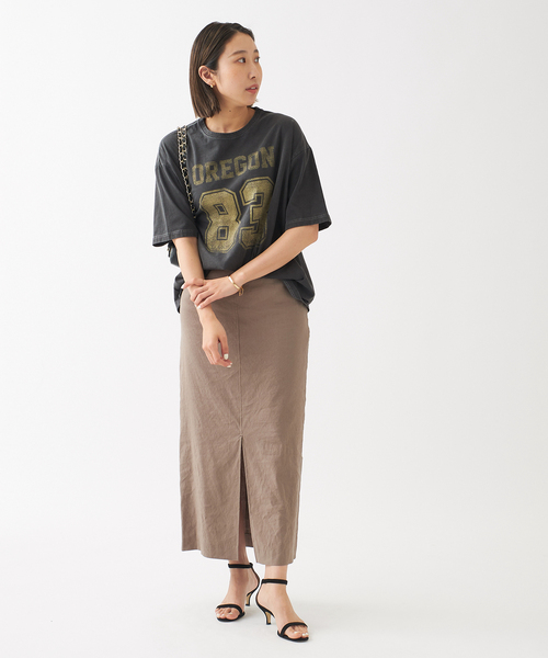 journal standard L'essage（ジャーナルスタンダードレサージュ）の「ナンバーTシャツ（Tシャツ/カットソー・レディース・グレー/ナチュラル・FREE）」の3枚目の写真