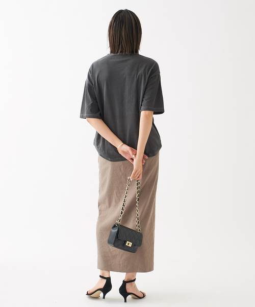 journal standard L'essage（ジャーナルスタンダードレサージュ）の「ナンバーTシャツ（Tシャツ/カットソー・レディース・グレー/ナチュラル・FREE）」の4枚目の写真