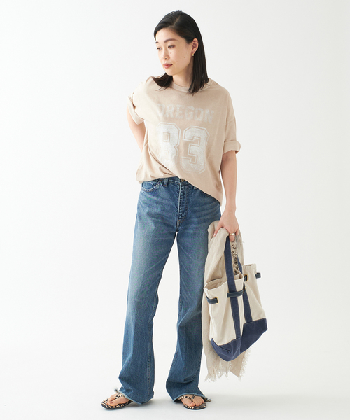 journal standard L'essage（ジャーナルスタンダードレサージュ）の「ナンバーTシャツ（Tシャツ/カットソー・レディース・グレー/ナチュラル・FREE）」の7枚目の写真