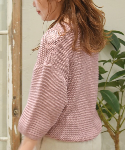 sango（sango）の「半コースガーター編みニットプルオーバー（ニット/セーター・レディース・ピンク/ベージュ系その他/モカ・FREE）」の17枚目の写真