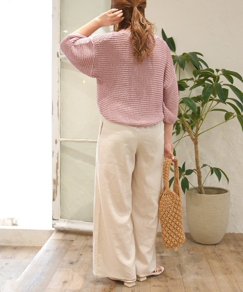 sango（sango）の「半コースガーター編みニットプルオーバー（ニット/セーター・レディース・ピンク/ベージュ系その他/モカ・FREE）」の14枚目の写真