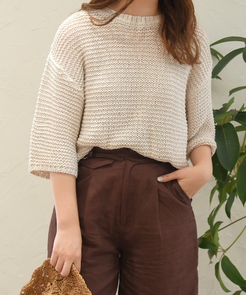 sango（sango）の「半コースガーター編みニットプルオーバー（ニット/セーター・レディース・ピンク/ベージュ系その他/モカ・FREE）」の19枚目の写真