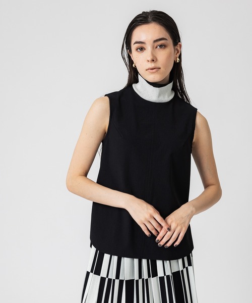 UNITED TOKYO(ユナイテッドトウキョウ)の「ダブルカラーエフォートレスプルオーバー(Tシャツ/カットソー・レディース・ブラック/ホワイト/パープル・FREE)」の2枚目の写真