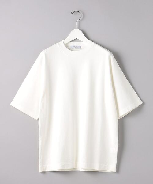 District(ディストリクト)の「<District> ペーパーモックネック Tシャツ(Tシャツ/カットソー・メンズ・オフホワイト/ダークグレー・M/XL/L/S)」の2枚目の写真