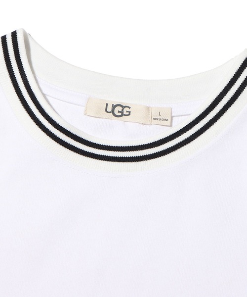 UGG（アグ）の「UGG@mos ネックダブルライン Tシャツ（Tシャツ/カットソー・レディース・グリーン/ネイビー/ホワイト・L/M/XL）」の10枚目の写真