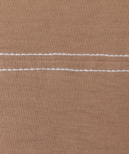 andme(アンドミー)の「配色ステッチオーバーサイズ半袖Tシャツワンピース(ワンピース・レディース・チャコールグレー/ブラック/パープル/ネイビー/グリーン/グレイッシュベージュ/ブラウン/カーキ/ブルー・M/L)」の17枚目の写真