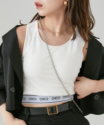 パット付き裾ロゴタンク