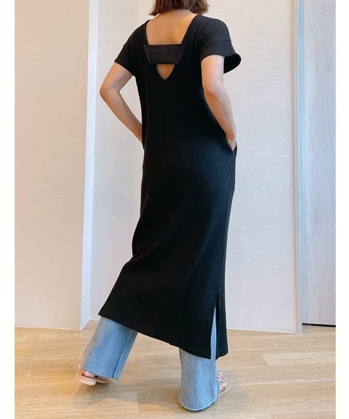 Vicente（ヴィセンテ）の「Comfy waffle maxi（ワンピース・レディース・ブラック/ベージュ/イエロー・FREE）」の17枚目の写真
