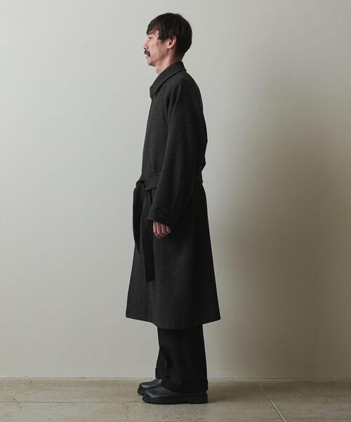 Steven Alan(スティーブンアラン)の「<Steven Alan> COOKIE CLTH BALMACAAN COAT -BOLD/コート(ステンカラーコート・メンズ・ダークグリーン/ダークグレー・L/XL/M/S)」の4枚目の写真