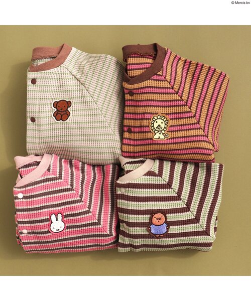 Miffy( ミッフィー)の「WEB限定 miffyワッフルカバーオール(ロンパース・キッズ・ブラウン/ピンク/アイボリー/マスタード・80/70)」の9枚目の写真