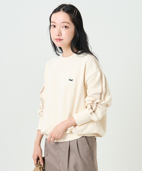 FREAK'S STORE(フリークスストア)の「TOWN CRAFT × FREAK'S STORE/タウンクラフト 別注 ラインスウェット 限定展開(スウェット・レディース・ネイビー/オフホワイト・フリ-)」の21枚目の写真