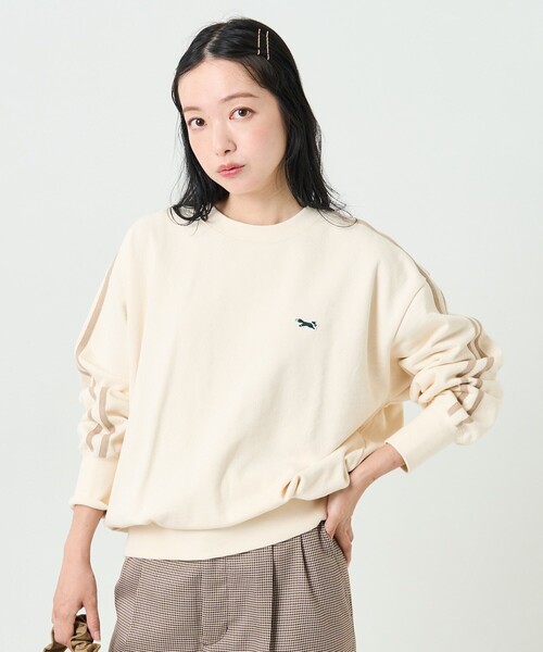 FREAK'S STORE(フリークスストア)の「TOWN CRAFT × FREAK'S STORE/タウンクラフト 別注 ラインスウェット 限定展開(スウェット・レディース・ネイビー/オフホワイト・フリ-)」の5枚目の写真