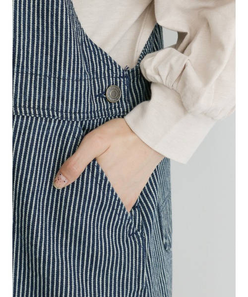 Samansa Mos2(サマンサ モスモス)の「【ETHICAL CRAFTS】オーガニックコットン混ジャンスカ(ジャンパースカート・レディース・ネイビー/ブルー・フリ-)」の17枚目の写真