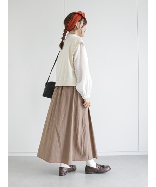 ehka sopo（エヘカソポ）の「配色フリル衿ブラウス（シャツ/ブラウス・レディース・ベージュ/オフホワイト/キナリ・ﾌﾘ-）」の12枚目の写真