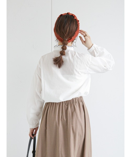 ehka sopo（エヘカソポ）の「配色フリル衿ブラウス（シャツ/ブラウス・レディース・ベージュ/オフホワイト/キナリ・ﾌﾘ-）」の15枚目の写真