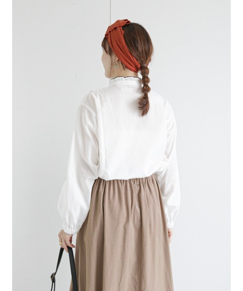 ehka sopo（エヘカソポ）の「配色フリル衿ブラウス（シャツ/ブラウス・レディース・ベージュ/オフホワイト/キナリ・ﾌﾘ-）」の16枚目の写真