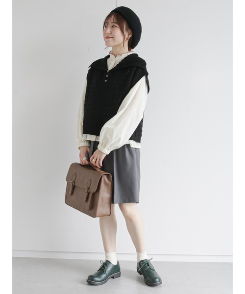 ehka sopo（エヘカソポ）の「配色フリル衿ブラウス（シャツ/ブラウス・レディース・ベージュ/オフホワイト/キナリ・ﾌﾘ-）」の20枚目の写真