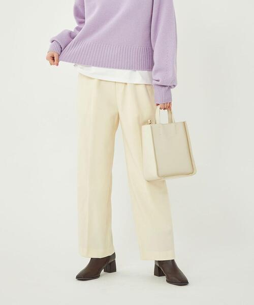 green label relaxing(グリーンレーベルリラクシング)の「サキソニー イージー パンツ(その他パンツ・レディース・ネイビー/オフホワイト/ライラック・40/38/36/34)」の2枚目の写真