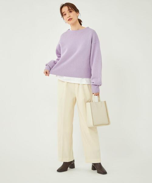 green label relaxing(グリーンレーベルリラクシング)の「サキソニー イージー パンツ(その他パンツ・レディース・ネイビー/オフホワイト/ライラック・40/38/36/34)」の22枚目の写真