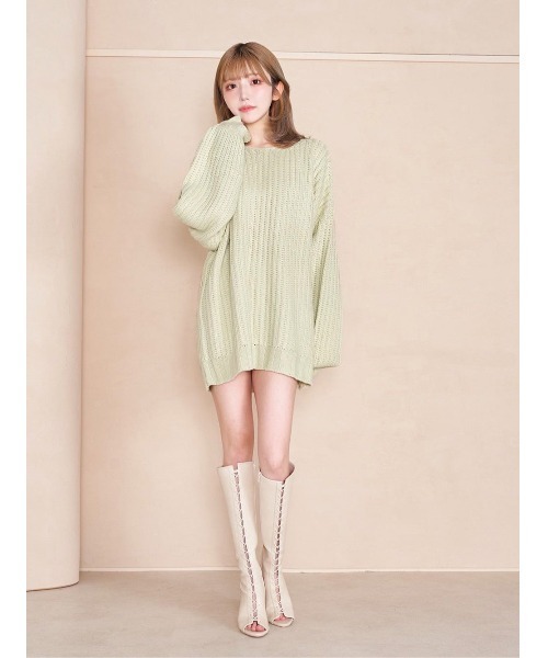 カラーボリュームローゲージニット（ニット/セーター）｜Darich