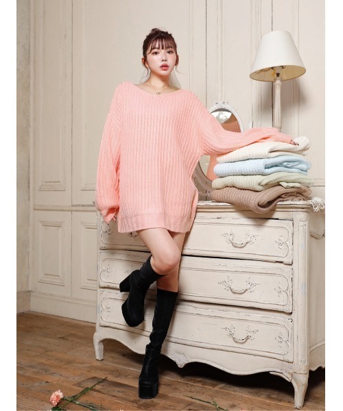 カラーボリュームローゲージニット（ニット/セーター）｜Darich