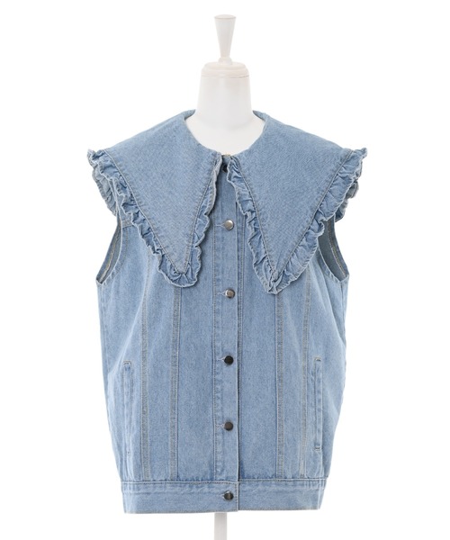 Narcissus(ナルシス)の「【WEBSTORE 限定商品】フリルカラーデニムジャケット(デニムジャケット・レディース・ブルー・FREE)」の8枚目の写真