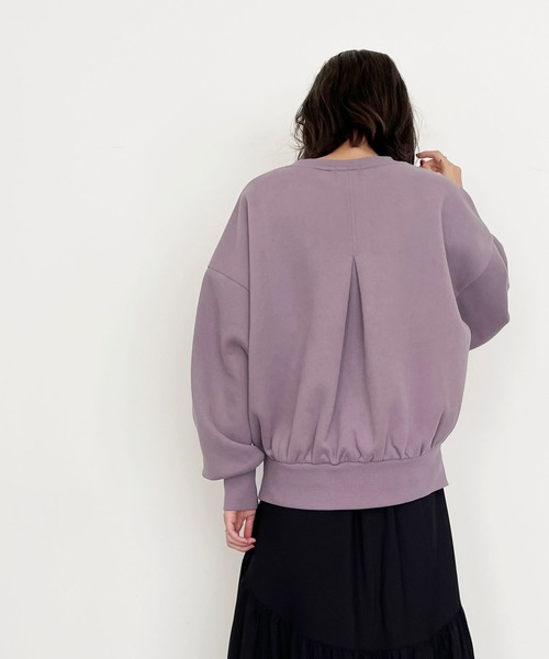 CLEIO（クレイオ）の「【CLEIO】バックタック裏起毛スウェット（スウェット・レディース・ラベンダー/アイボリー/カーキ・FREE）」の16枚目の写真