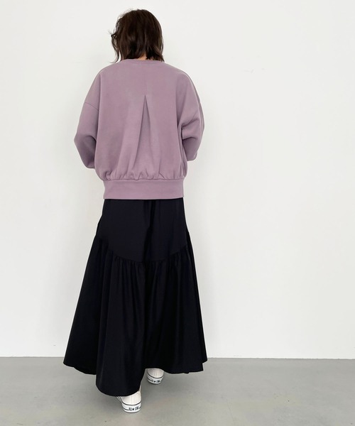 CLEIO（クレイオ）の「【CLEIO】バックタック裏起毛スウェット（スウェット・レディース・ラベンダー/アイボリー/カーキ・FREE）」の19枚目の写真