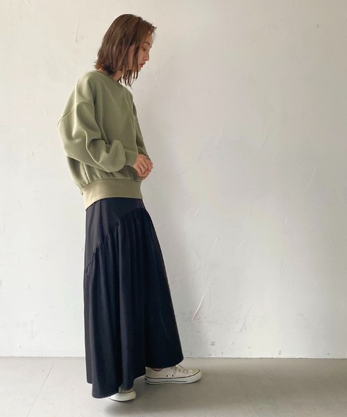 CLEIO（クレイオ）の「【CLEIO】バックタック裏起毛スウェット（スウェット・レディース・ラベンダー/アイボリー/カーキ・FREE）」の10枚目の写真