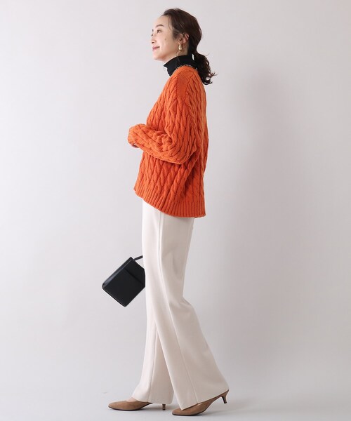 新品タグ付✨アンタイトル ウールミックスケーブルニットカーディガン 2LT UNTITLED（アンタイトル）の「◇ウールミックス ケーブルニット