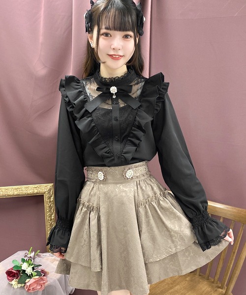 ブラウス シャツ ラッフルレース SETUP ブラウス レディース ラッフルレース SETUP ブラウス | NATURAL BEAUTY BASIC