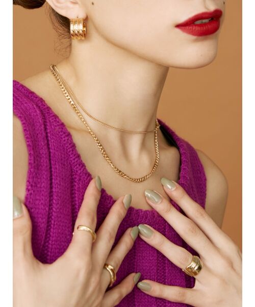 EVRIS（エヴリス）の「SIMPLE CHAIN 2連ネックレス（ネックレス・レディース・シルバー/ゴールド・FREE）」の2枚目の写真