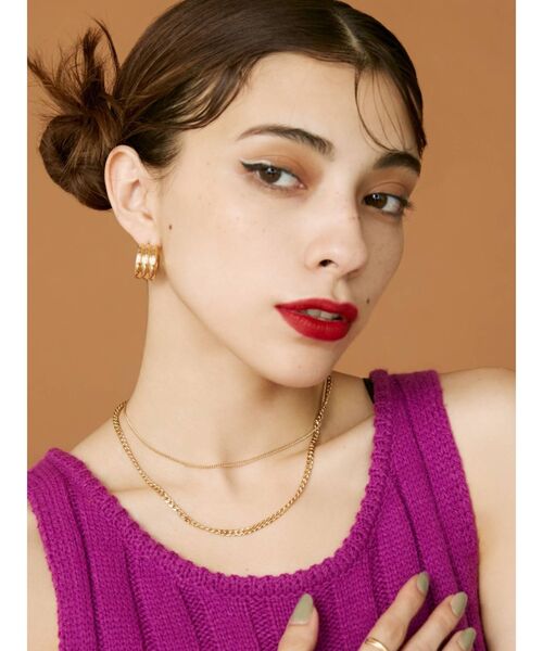 EVRIS（エヴリス）の「SIMPLE CHAIN 2連ネックレス（ネックレス・レディース・シルバー/ゴールド・FREE）」の3枚目の写真