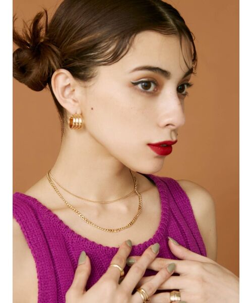 EVRIS（エヴリス）の「SIMPLE CHAIN 2連ネックレス（ネックレス・レディース・シルバー/ゴールド・FREE）」の4枚目の写真