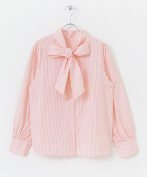 HEYUMM（ヘユム）の「2WAYボウタイブラウス（シャツ/ブラウス・レディース・オフホワイト/グリーン/ピンク系その他・ONE）」の4枚目の写真