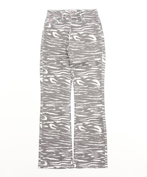 Guess（ゲス）の「GUESS Originals Zebra Printed Bootcut Pants（デニムパンツ・レディース・ブラック・27inch/26inch/25inch/24inch）」の7枚目の写真