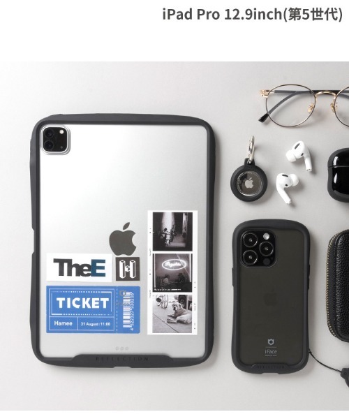 iFace（アイフェイス）の「iPad Pro 12.9inch(第5世代)専用 iFace Reflection ポリカーボネート クリアケース ipadproケース（PC・タブレットケース・レディース・ブラック/ベージュ・B）」の2枚目の写真