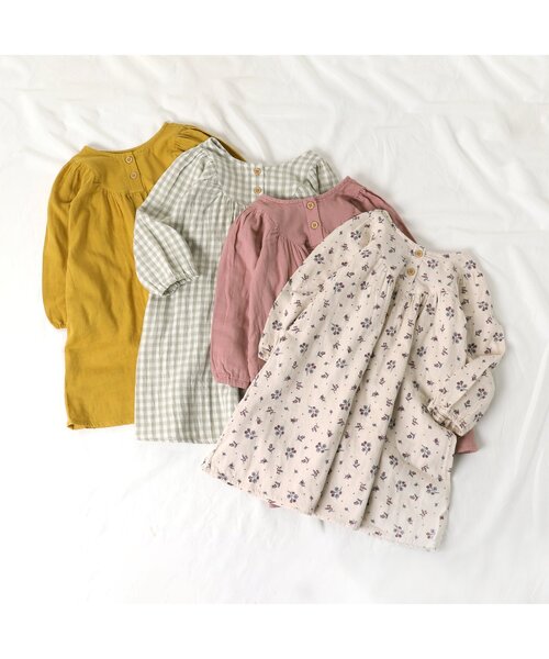 apres les cours(アプレレクール)の「WEB限定 ダブルガーゼ ワンピース_2way(ワンピース・キッズ・ローズ/その他3/ミント/イエロー・100/110/120/130/140/80/90)」の20枚目の写真