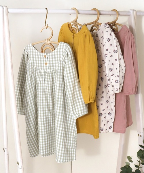 apres les cours(アプレレクール)の「WEB限定 ダブルガーゼ ワンピース_2way(ワンピース・キッズ・ローズ/その他3/ミント/イエロー・100/110/120/130/140/80/90)」の9枚目の写真