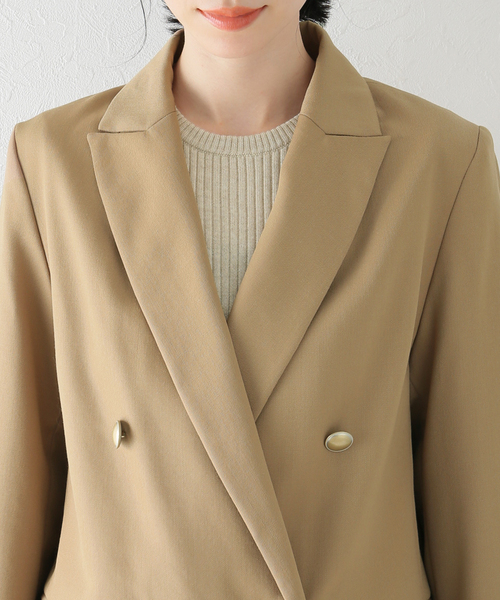 Noble（ノーブル）の「プレーンピークドラペルダブルジャケット