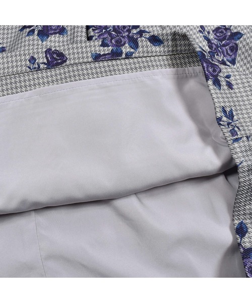 BeBe 千鳥チェックローズプリントワンピース お揃い  千鳥 チェック ローズ プリント ワンピース (90~150cm)(90cm