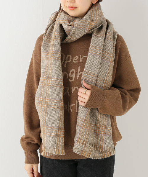 セール】【THROW/スロー】MIX GLEN CHECK ストール（マフラー