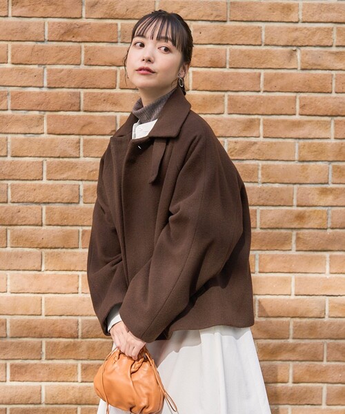 FREAK'S STORE（フリークスストア）の「one fifth/ワンフィフス TRIBE/トライブ(ショートウールコート)（ピーコート・レディース・ブラウン/ブラック・1）」の6枚目の写真