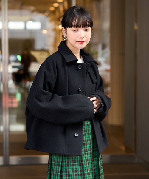 FREAK'S STORE（フリークスストア）の「one fifth/ワンフィフス TRIBE/トライブ(ショートウールコート)（ピーコート・レディース・ブラウン/ブラック・1）」の10枚目の写真