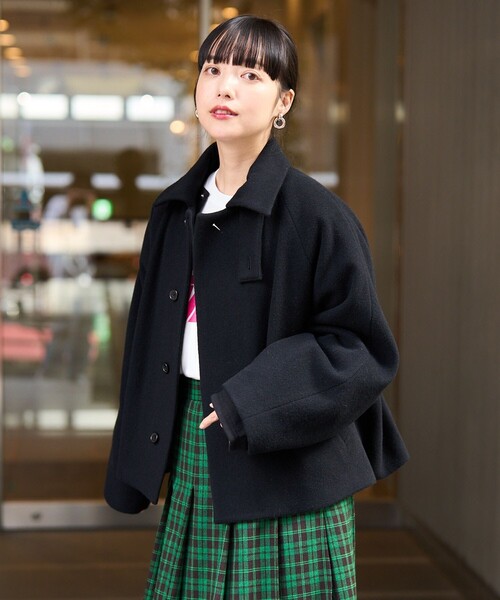 FREAK'S STORE（フリークスストア）の「one fifth/ワンフィフス TRIBE/トライブ(ショートウールコート)（ピーコート・レディース・ブラウン/ブラック・1）」の11枚目の写真