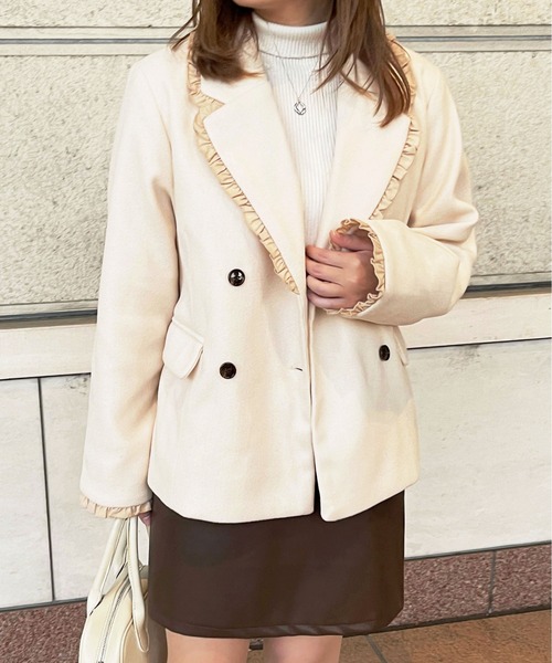 セール】フリルテーラードジャケット【ZOZOTOWN限定アイテム