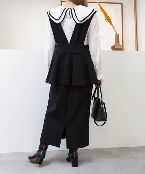 MODE ROBE(モードローブ)の「ポンチョジャンパースカート(ジャンパースカート・レディース・ブラック・FREE)」の11枚目の写真
