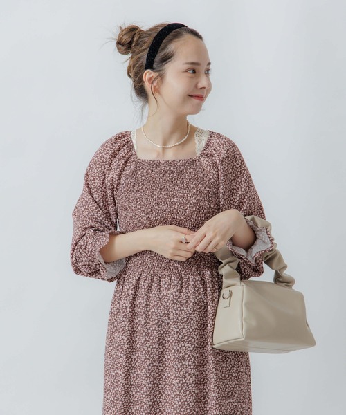 flower（フラワー）の「ロマンスブルームワンピース（ワンピース・レディース・ベージュ/ブラウン・FREE）」の20枚目の写真